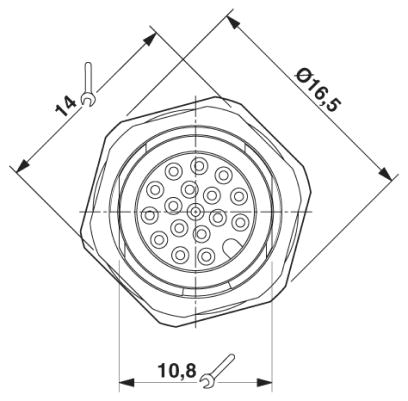 Встраиваемые разъемы-SACC-DSI-MS-17CON-M12 SCO