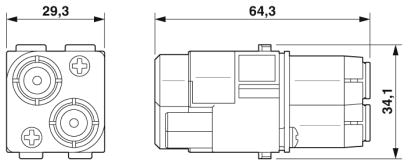 Модуль для установки контактов-HC-M-02-CT-F-HV-16