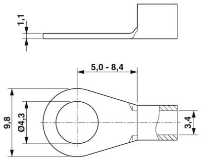 Проходные клеммы-BTO 5,5-F