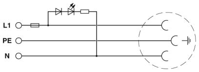 Розетка-EO-CF/UT/LED/F