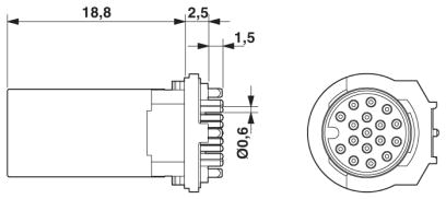 Встраиваемые разъемы-SACC-CI-M12MS-17CON-SH TOR 32