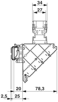 Адаптер клеммного модуля-HC-D 64-A-TWIN-PEL-M