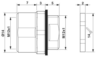 Крепежный резьбовой элемент корпуса-SACC-M12-SCO NUT L 90