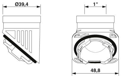Адаптер-HC-B-TA-NPT-1/1-PLR-BK