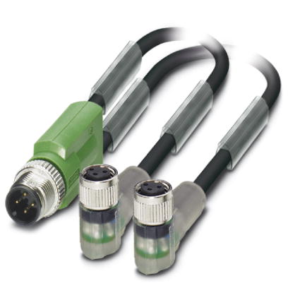 Кабель для датчика / исполнительного элемента-SAC-3P-M12Y/2X0,3-PUR/M 8FR-2L