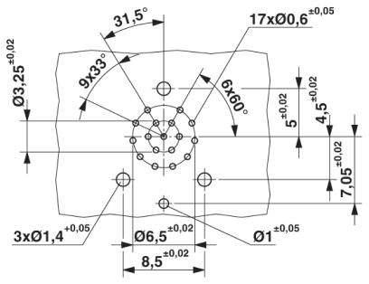 Встраиваемые разъемы-SACC-CI-M12MS-17CON-SH TOR 32
