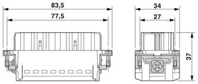 Модуль для контактов-HC-B16-I-TPT-F