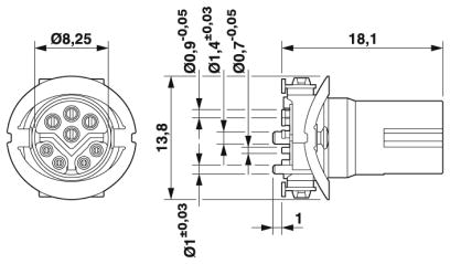 Встраиваемые разъемы-SACC-CI-M12FSY-8P SMD SH T