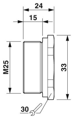 Резьбовой колпачок-A-EXSH-M25-68L-S-S