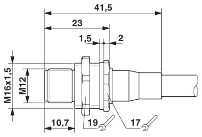 Встраиваемый соединитель для шинной системы-SACCBP-M12MS-5CON-M16/1,0-920