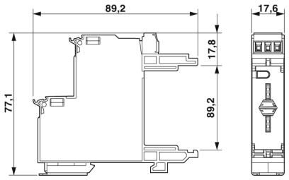 Базовый элемент для защиты от перенапряжений, тип 2-VAL-MS-T1/T2 BE/O-FM