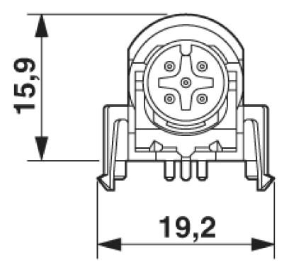 Встраиваемые разъемы-SACC-CI-M12MS-5CON-L90 SH SCO