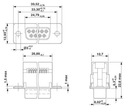 Контактная вставка D-SUB-VS-15-BU-DSUB-FK