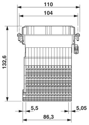 Адаптер клеммного модуля-HC-D 64-A-UT-PEL-F