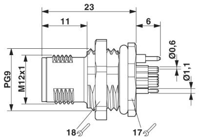 Встраиваемые разъемы-SACC-DSI-MS-12CON-L180 SCO SH