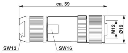 Шинный системный соединитель-SACC-M12FS-4Q SH
