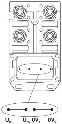 Коробка датчика и исполнительного элемента-SACB-4/4-L-C QO-0,34