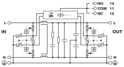 Устройство защиты от перенапряжений с ЭМ-фильтром-SFP 1-5/120AC