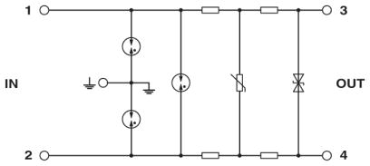 Surge protection device-TT-2-PE-12DC