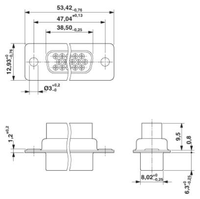 Держатель контактов D-SUB-VS-25-BU-DSUB-HD-CD-B