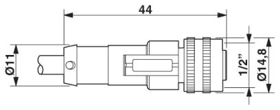 Кабель для датчика / исполнительного элемента-SAC-4P-MICMS-MICFS/.../...