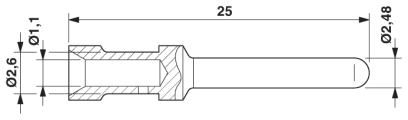 Обжимной контакт-CK2,5-ED-0,50ST AG