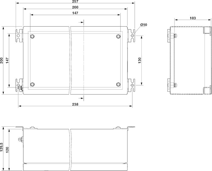Клеммная коробка-E S6 A 200X200X120