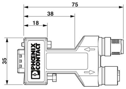 Шинный штекер D-SUB-SUBCON-PLUS-PROFIB/AX/M12