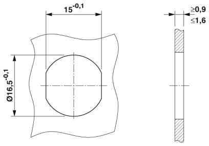 Крепежный резьбовой элемент корпуса-SACC-BP-F-M12/SMD-0,9/1,6-9TIP