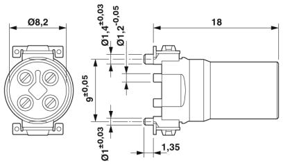 Встраиваемые разъемы-SACC-CI-M12FST-4P SMD T