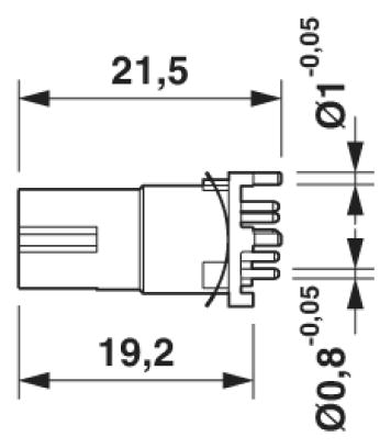 Встраиваемые разъемы-SACC-CI-M12FSY-8CON-L180 THR
