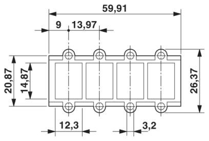 Монтажные рамы-VS-08-A-RJ45/LP-4-IP 20