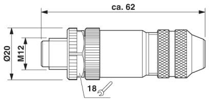 Шинный системный соединитель-SACC-M12MS-5CON-PG 9 SH AU