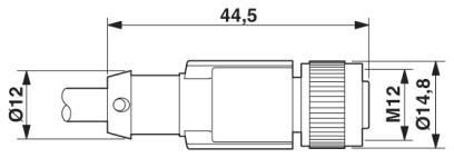 Кабель для датчика / исполнительного элемента-SAC-3P-M 8MS-FS-2L SCO/.../...