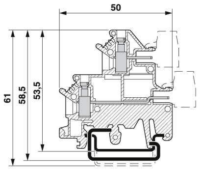 Двухъярусные клеммы-UKK 3-MSTB-5,08