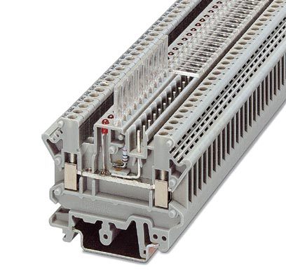Двухъярусная фланцевая клемма-UK 3D-MSTBV-5,08-F