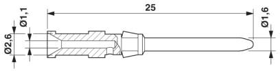 Обжимной контакт-CK1,6-ED-0,50ST AU