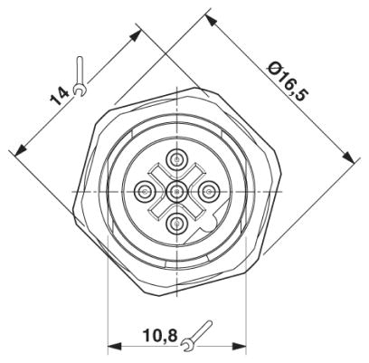 Проходная деталь-SACC-DSI-MSB-5CON-M12 SCO