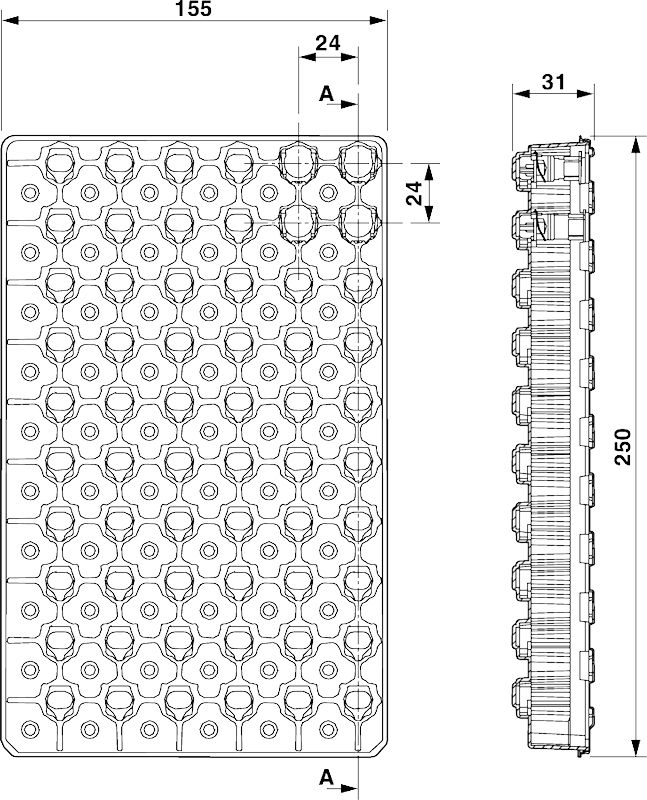 Встраиваемые разъемы-SACC-CI-M12MSK-4PE-L180 THR T