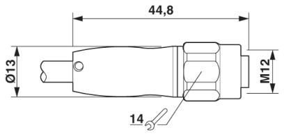 Кабель для датчика / исполнительного элемента-SAC-4P-M12MS/1,5-600/M12FS HD