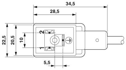 Cabo sensor/atuador-SAC-3P-5,0-PUR/B-1L-R-ES