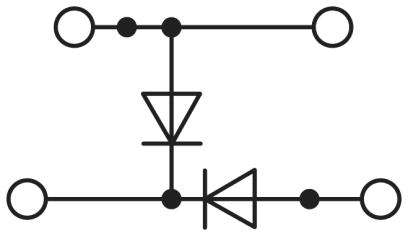 Клеммный блок-PTTB 2,5-2DIO/O-UL/UR-UL/U-OG/