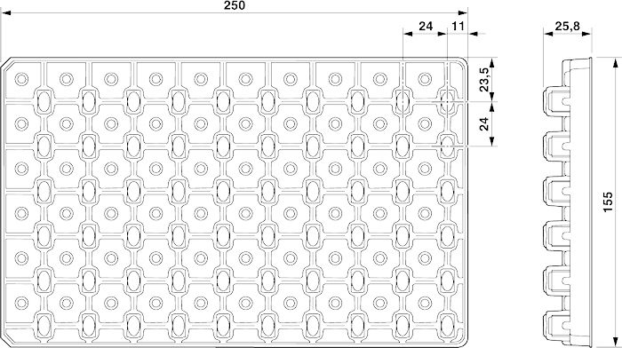 Встраиваемые разъемы-SACC-CIP-M8MS-4P SMD T