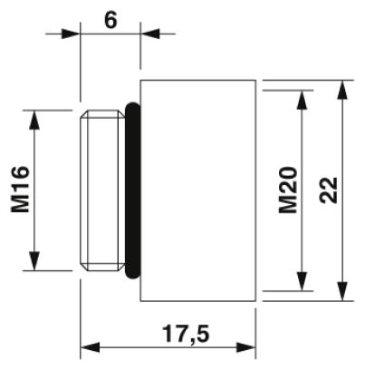 Переходник-ENLAR-M-KV-M16/M20