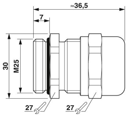 Кабельный ввод-HC-M-KV-M25(1ASI)