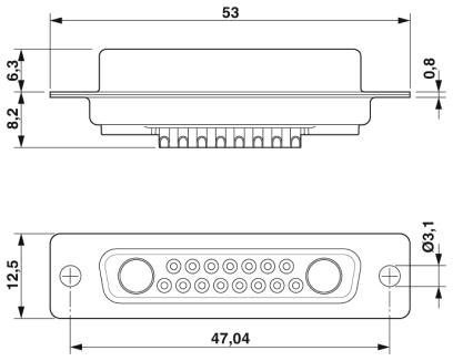 Контактная вставка D-SUB-CUC-DSI-J1STZ-S/DSLKC2P15S