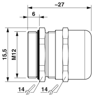 Кабельный ввод-G-INS-M12-S68N-NNES-S