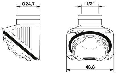 Адаптер-HC-B-TA-NPT-1/2-PLR-BK