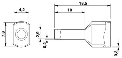 Кабельный наконечник-AI-TWIN 2X 2,5-10 BU