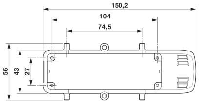 Монтажная рама штекера-HC-CIF-B24-HFFD-WH-AL